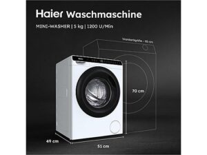 HAIER HW50-BP12307AU1 Mini-Washer Waschmaschine (5 kg, 1200 U/Min., A) – Bild 2